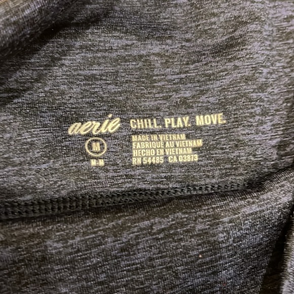 Aerie chill play move navy blue full length leggings with pockets Medium M - Picture 3 of 5